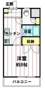 ラフォーレ本郷館【1F105号室】の間取り