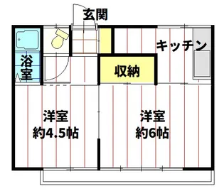 イースト・ワン【2F EAST号室】の間取り
