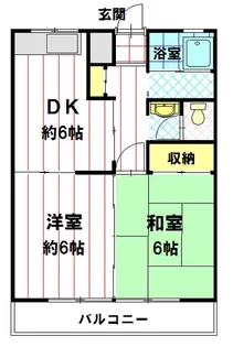こかめハイツ【1F101号室】の間取り