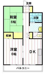 宮尾ハイツ【4階】の間取り