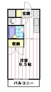 ハビタ若里【308号室】の間取り
