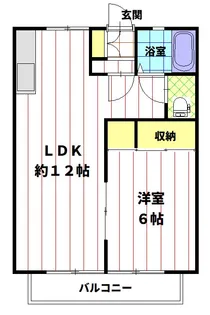 1LDKの間取り画像