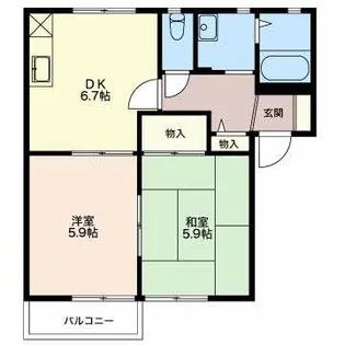 フォーレスAI【2F201号室】の間取り