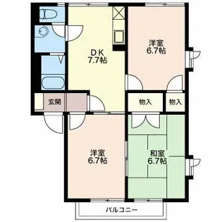 フレグランスこばやし A棟【1階】の間取り