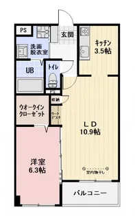 サン・フローラ南俣【1階】の間取り