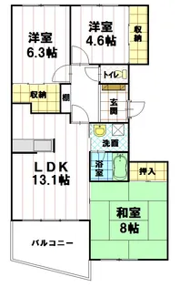 メイデンヘアー・A【3F307号室】の間取り