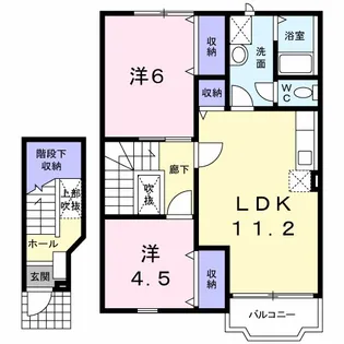 フォレスタ A【2階】の間取り