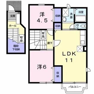 フォレスタ B【2階】の間取り