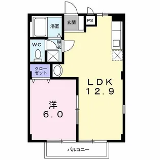 GREENハイツ赤地 A【2階】の間取り