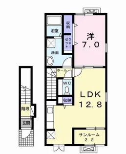 メゾン・ド・フルール II【2階】の間取り
