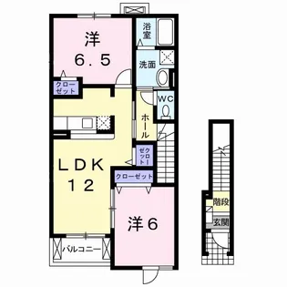 パレスティディオ長野 A【2階】の間取り