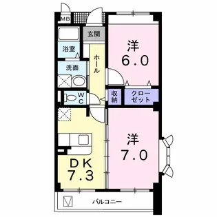 フィオーレ花【3階】の間取り