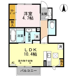 ソーラーハイツ【102号室】の間取り