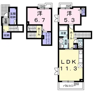 クレセント VII【2階】の間取り