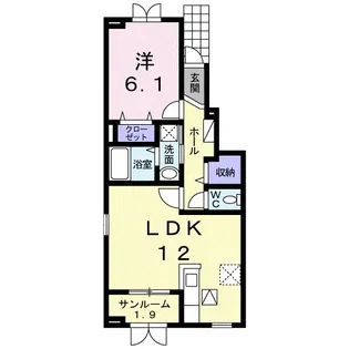 サンフィオーレ三本柳【1階】の間取り
