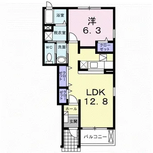 スウィート・M【1階】の間取り