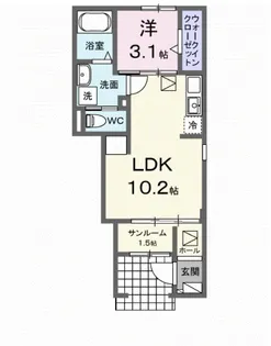 ラ フェリーチェ 篠ノ井【1階】の間取り