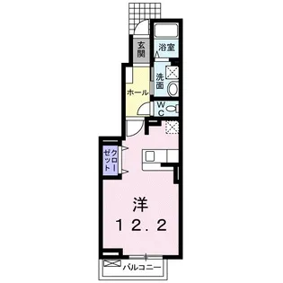 プリムヴェール【1階】の間取り