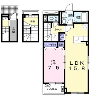シャルマン B【3階】の間取り