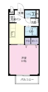 Surplus dix【201号室】の間取り