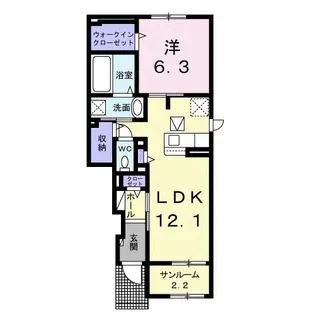 エスポワール ミコト II【1階】の間取り