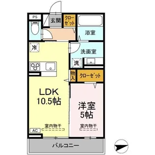 グランスクエアIII番館【203号室】の間取り