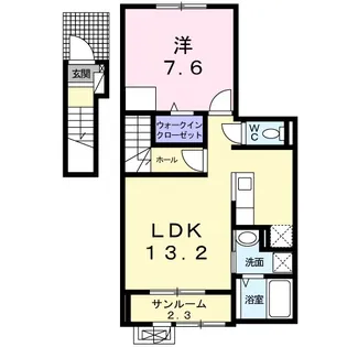 サニーレジデンス【2階】の間取り