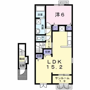 グラース聖徳【2階】の間取り