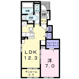 プラシードカーサ TK A【1階】の間取り
