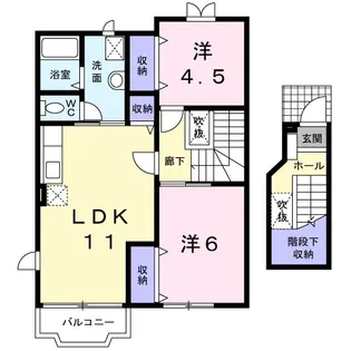 フォレスタ B【2階】の間取り