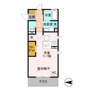 エスポワール栗田【201号室】の間取り