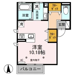 エーテル【205号室】の間取り