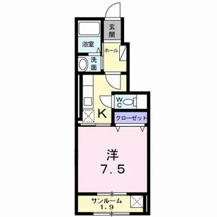 ジュラフ B【1階】の間取り