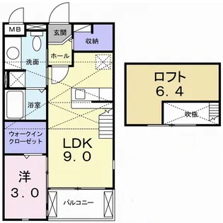 グレイスヴィラ川中島 A【2階】の間取り
