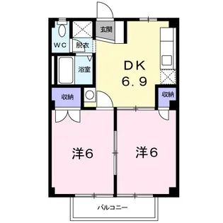 コーポラス花立【1階】の間取り