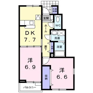 フローレンス松代【1階】の間取り