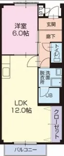サープラス北野【101号室】の間取り