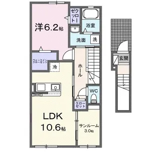 セリーノ K【2階】の間取り