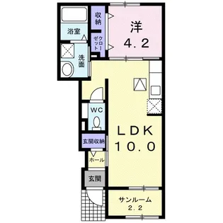 ラピィエル【1階】の間取り