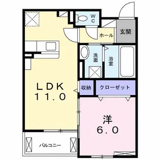 プラシードカーサ TK B【2階】の間取り
