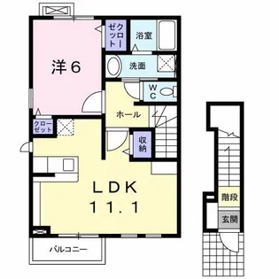 プラシードKII【2階】の間取り