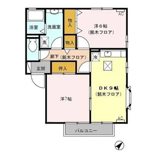 静岡県三島市加茂【アパート】の間取り