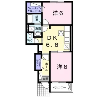 静岡県三島市長伏【アパート】の間取り