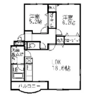 静岡県三島市東町【マンション】の間取り