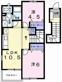 静岡県三島市谷田【アパート】の間取り