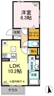 静岡県三島市青木【アパート】の間取り