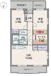 静岡県田方郡函南町仁田【マンション】の間取り
