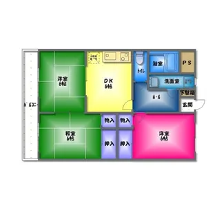 静岡県三島市谷田【マンション】の間取り