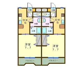 静岡県三島市徳倉【マンション】の間取り