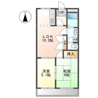 静岡県駿東郡清水町長沢【アパート】の間取り